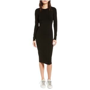 Ninety Percent Fitted Long Sleeve Tencel Dress Small NWT